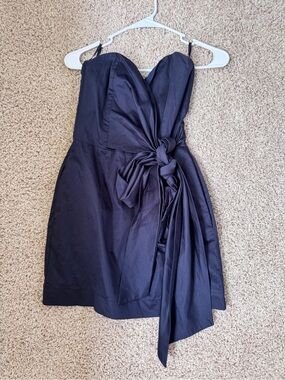 French Connection ‘Florida Winter’ Strapless Navy Bow Tie Mini Dress Never Worn